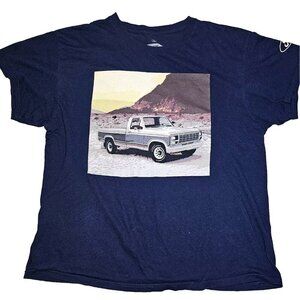 Official Ford Trucks Mens Graphic T Shirt Short Sleeve Large Navy Blue Country